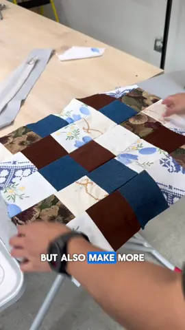 I have a lot of leftover fabric scraps from my other sewing projects. Instead of throwing them away, I decided to use them to make a tote bag. With each project I do, I save every scrap, no matter how small, especially because many of these scraps come from vintage textiles from the 1940s to the 1980s. They’re extremely precious, and I want to honor the history they hold rather than throw them away. For this project, I cut each scrap into equal sizes before sewing every little square together to create a patchwork pattern. As tedious as this process was, it was incredibly rewarding and fun to make. I think it’s important to create less waste and use every single piece of material we have instead of throwing it away. By doing this, we not only come up with creative solutions to be more sustainable but also make unique items. If you think sewing a tote bag is too time-consuming, you can also use fabric scraps for stuffing. If you have any other recommendations for the use of fabric scraps, please comment below, and I will consider them for my next project. #yitai #designer #fashiondesign #fashiondesigner #handmade #quilting #fabric #recyclefabric #recycle #sustainable 