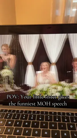 MOH speech gone right #bridesmaids #mohspeech #weddingtiktok #speech @Kim Borman 