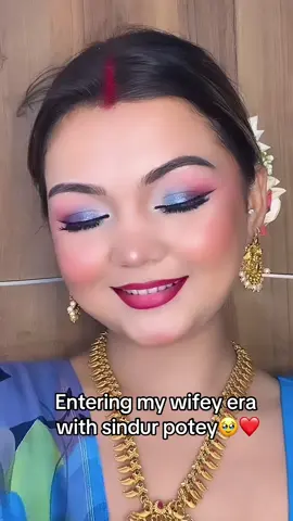 My wifey era. ❤️ #fyp #makeupbyshikshya #shringarbyshikshya #nepalimakeupartist #bridalmakeupartist #nepalimua #inaruwa #kathmandu 