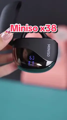 Miniso x38, the sound quality is excellent! And the display screen can see the power in real time.#minisox38 #bluetoothheadset #headphones #wirelessearphone #fyp 