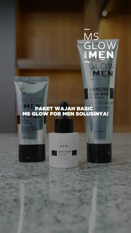 PAKET WAJAH BASIC  MS GLOW FOR MEN SOLUSINYA! #msglowformen #skincarepria #skincareroutine