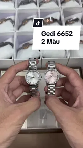 Đồng hồ nữ mặt hồng dây thép gedi 6652#gediwatch #gedi #tiktok #donghonu 