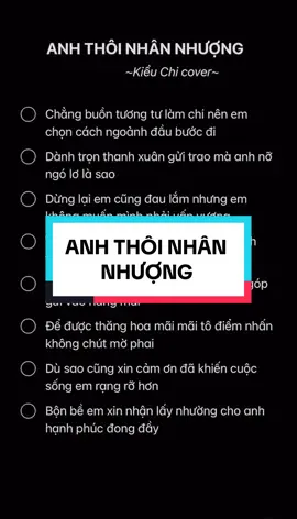 #anhthoinhannhuong #kieuchicover #lyrics #music #karaoke #banhbee 