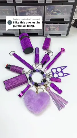Replying to @cindeerios purple set 💜💜 Do u like it? 🧐🧐 #purple #jackmacry #fypシ゚viral #heart #selfdefence #keychains #newpost #tiktok #gift #womenbusiness #fun #safety 