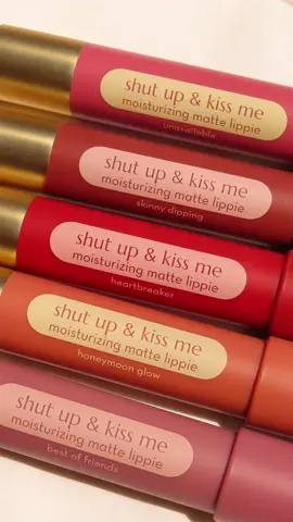 calling all lipstick lovers! which shut up and kiss me shade would you try on first? 💋  #HappySkinPH #SkinCaringMakeup #ShutUpAndKissMe #MakeupPH 