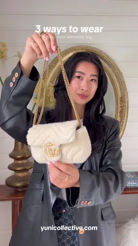 We are in love with this cute Gucci mini bag 🤍 Shop now at yunicollective.com • • • #yuni #yunicollective #preloved #webshop #designer #fashion #luxury #secondhand #gucci #minibag #designerbag #outfitstyling #outfitinspo #outfit #guccimarmont #foryou 