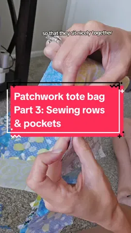 Part 3: Sewing together rows and pockets #elandemdesign 
