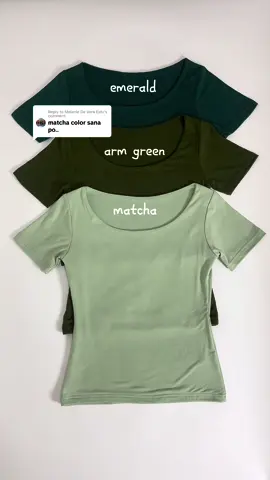 Replying to @Melanie De Vera Estu available na ulit sis kaya fordago na si matcha ganda mg color🍃#doubleliningtop #doubleliningbasictop #ktine #basicfit 