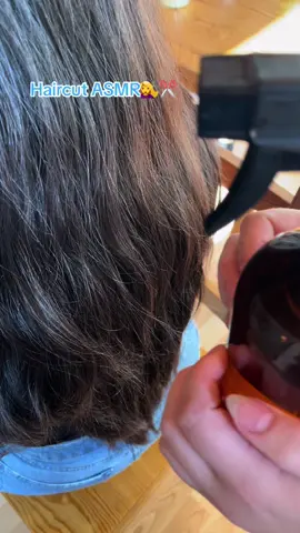 cutting our friend’s hair💇‍♀️💖 but asmr style✨ should we post the results? #asmr #haircut #hairdresser #sounds #fy #fyp #fyppppppppppppppppppppppp #friends #friendship #trust 