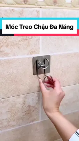 Móc Treo Thau Chậu, Rổ Rá Dán Tường Giá Treo Gắn Tường Đựng Đồ Dùng Nhà Bếp Nhà Tắm ##tienloi##nhabep##moctreo