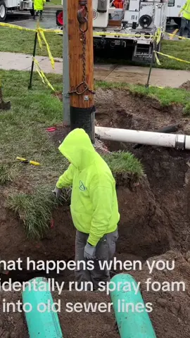 JFD to the rescue! We had to remove over 40 ft of this stuff 🤯#jfdenney #rescue #plumberlife 