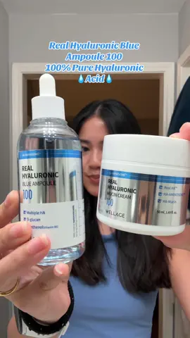 WELLAGE Real Hyaluronic Blue Ampoule 100, 100% Pure Hyaluronic Acid 💧  -Maximum hydration -Made with 100% PURE hyaluronic acid -Available on Amazon! @wellage USA #wellage #blueampoule #blueserum #koreanskincare #amazonfinds #hyaluronicacid 