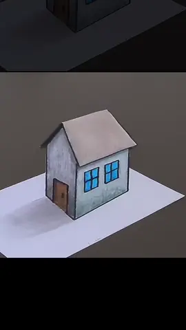 How to draw 3d house on paper #drawing #3d #viral #houseoftiktok #fyp 