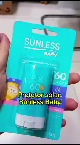 O Protetor Solar Baby Bastão FPS 60 Sunless é ideal para proteger a pele do bebê na praia, na piscina, no parque ou em qualquer passeio ao ar livre. . . . . . #protetorsolar #sunless #baby #fy #drogaria #beleza #fypage 