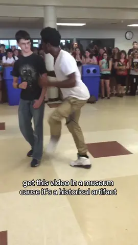 this will be in history textbooks someday (@tmilles28) #danceoff #dancebattle #highschool #cafeteria 
