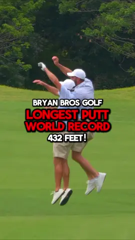 432 foot putt! 😳 @Bryan Bros Golf #fyp #golf #golftiktok #golftok #worldrecord 