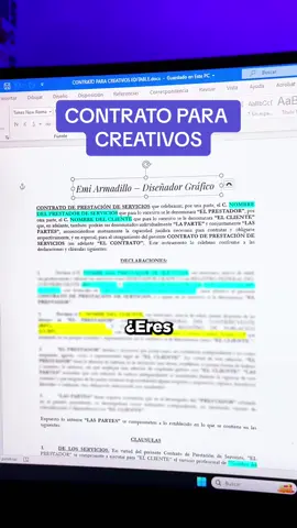 Descarga mi contrato para Diseñadores Graficos y Community Manager #diseñografico #diseñadorgrafico #graphicdesign #freelance