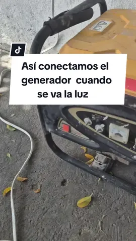 así conectamos el generador eléctrico a gasolina cuando no tenemos suministro municipal 😉☺️👷