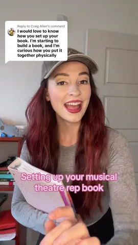 Replying to @Craig Allen musical theatre rep book 💕 #musicaltheatre #performer #actress #theatrekid #collegemusicaltheater #broadway #actor #auditiontips #mtaudition 