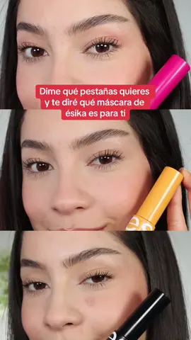 Y tú, ¿qué buscas en una máscara? 👀 ¡Coméntanos con el emoji de tu favorita!  #ésika #Pestañinaésika #MascaraAPruebaDeAgua #Pestañina #Mascara #MascaradePestañas #esika 