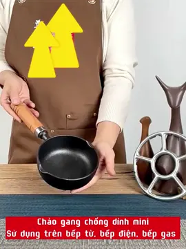 Chảo chống dính tay cầm gỗ mini #chaochongdinh #chaogang #tiktok