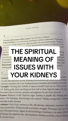 Replying to @Lupe the spiritual meaning of issues with your kidneys ❤️