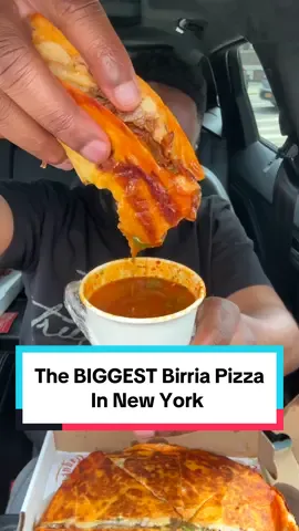 Trying The BIGGEST Birria Pizza In New York (TRIPLE LAYER‼️🔥) #ncfoodie #foodreview #foodcritic #newyorkfood #nycfood