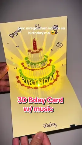 3D Birthday Card w/ envelope and dedication card 🥺🥺 #birthdaycard #birthday #3dbirthdaycard #birthdaygift #fyp #foryou 