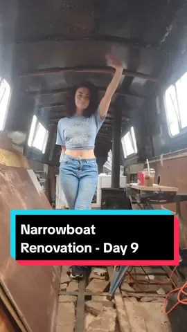 Day 9 of my narrowboat renovation! It was a busy one today, I thought I'd struggle getting the side panels off but we powered through. I'm clearly so excited about my new toolbox and hoover which is a bit sad 😂 they'll both be getting plenty of use during this build! Will we have the whole hull exposed by day 10 do you think? My fingers are crossed! #makeover #offgridliving #elsooty #CapCut #floating #liveaboard #diyproject #DIY #narrowboattiktok #canal #canalboat #reno #renovate #narrowboatrenovation #sangoma #narrowboat #tinyhouse 