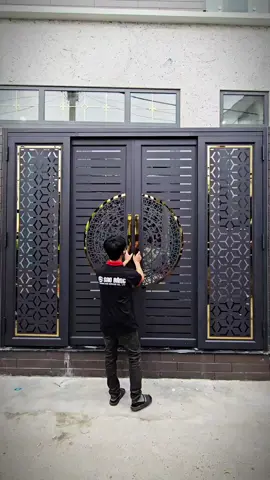 Cửa Trượt quay làm cổng rào  #ironart #cuatruotquay4canh #cokhixaydung #cokhichetao #cuatruotquay #mechanical #cuadep 