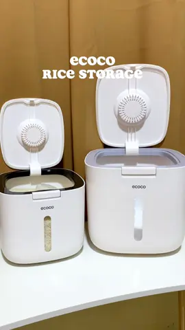 Aesthetic Rice Storage from ECOCO — insect-proof and made from eco-friendly materials. ✨🤍 #ricestorage #ricedispenser #ricestoragebox #ricecontainer