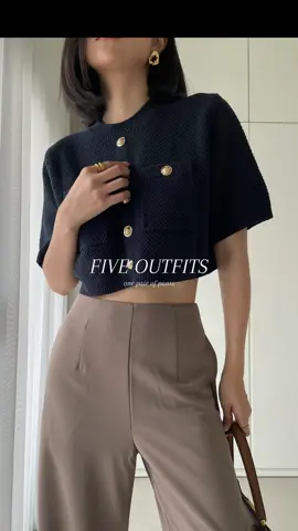 1,2,3,4,5 — which one is your favorite look? 🤎 @Love, Bonito Indonesia                                                                           #knittop #croptop #celanakerja #celanangantor #celanakulot #celanakulotwanita #kulothighwaist #highwaistpants #stylingpants #workoutfit #outfitngantor #1pants5looks #1pants5outfits #linenblazer #whitetshirt #blazeroutfit #outfitblazer #tweedtop #blouse #asymetrictop #ootdkerja #ootdkerjakantor #outfitngantor #businessoutfit #businessstyle #workoutfit #workstyle #High Waisted Wideleg Jogging Pants #highwaistedtrousers #highwaistpantsforwomen       