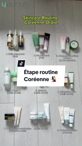 Les étapes, ordre et fréquence d’utilisation d’une routine skincare Coréenne 🧏🏻‍♀️ #routine #routineskincare #skincareroutine #yoonah #yoonahcosmetics #kbeauty #koreanskincare #skincarecoreenne #cosmetiquecoreen #skincare #kbeautyfrance #kbeautyparis