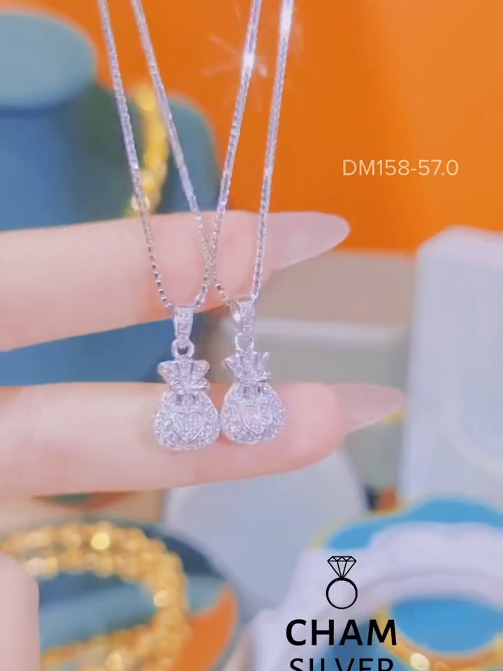 dây mặt túi tiền chiêu mộ tài lộc giá tặng cho 20 chị hôm nay 159k #dâychuyenbac #trangsuc