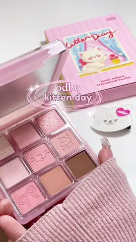 odbo kitten day 🎀🍧🩰✨ #makeup #cooltone #warmtone #eyeshadow #eyeshadowpalette #eyepalettes #odbo #รีวิวodbo #อายแชโดว์ #รีวิวบิวตี้ #pinkpinkpink #fyp #tiktok #tiktokป้ายยา 