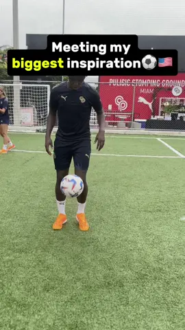 Meeting Christian Pulisic at the Puma Stomping Grounds event!⚽️✅ #fyp #Soccer #football #tutorial #skill 