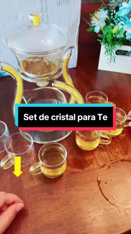 Bonito set de crital para que piedas preoar ti te 🤩 #tiktokshop #fypシ゚viral #te #glass #set #cute 
