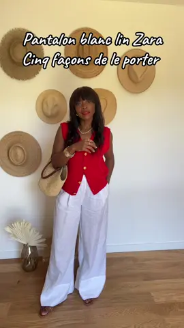 Pantalon blanc lin @ZARA cinq façons de le porter #zaraoutfit #pourtoi #zara #sezane #TikTokFashion #fashiontiktok #linen #pants #outfitideas @Sézane 