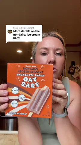 Replying to @KT answering some questions about TJ’s Oat Fudge bars 🍫#traderjoes #traderjoesfinds