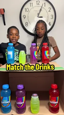 Match the drinks #skittles #challenge #FamilyFun #GameNight #familygamenight #funtime #fun 