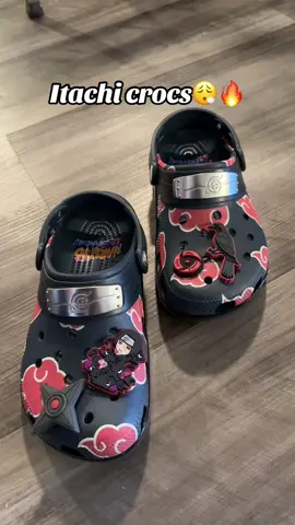These are clean asf idc😭❤️🔥 #itachi #naruto #akatsuki #shippuden #crocs 