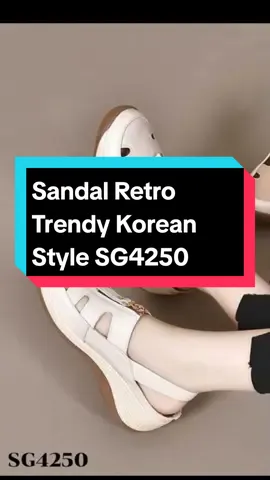 Sandal Retro Korean Style #sandalwanita #sandalpremium #sandalkoreanstyle 