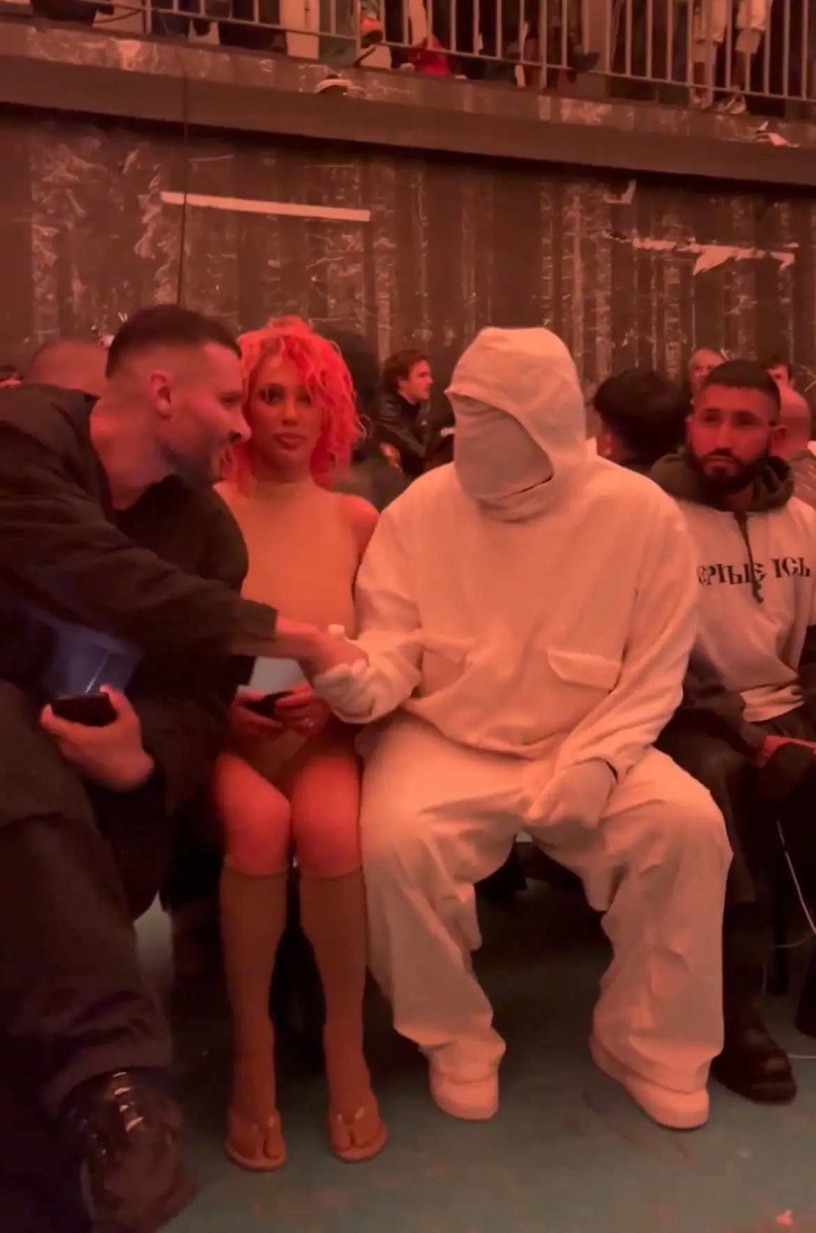 Kanye West and wife Bianca Censori at Paris Fashion Week