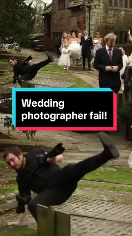 My most embarrassing moment ever - just as the bride was walking in to church 😂 massive thank you to Tom Harrington Films for capturing this! #weddingphotographer #weddingfail #failarmy #failvideo #weddingphotography 