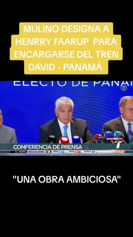 El presidente electo José Raúl Mulino afirmó que el 'Tren David-Panamá 'es una obra ambiciosa, es una obra que va a requerir mucho trabajo, pero que estoy seguro va a significar una puerta de entrada a un proceso de integración por carretera, de Panamá con el resto de la región  #panama #arquiterror #tendencia #viral #popular #panamadavid #tren #mulino #rm #martinelli 