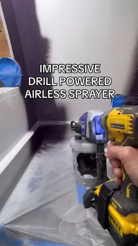 Impressive drill powered airless sprayer that WORKS! Bathroom makeover here I come! Stay tuned for the full makeover reveal on this ultra small 1945 bathroom. I am very impressed with how easy it was to set up, spray and get such an even coat of paint. Took little time at all to be comfortable using the Cordless Connect. The more RPM from the tool, the better it sprayed. Impact drivers performed best as they have upwards of 3,500 RPM on average where drills are 1,800-2,000 RPM. Graco TrueCoat 360 Cordless Connect attachment used Price: $189 Available from all @Graco Homeowner Sprayers retailers #painter #diyproject #bathroommakeover #paintsprayer #gracopaintsprayers #remodel #DIY 
