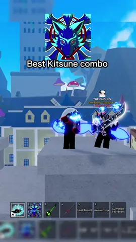 Best kitsune combo #combo #bloxfruits #redfire #blowthisup #roblox #fyp #viral #itzredfire #kitsunecombo 