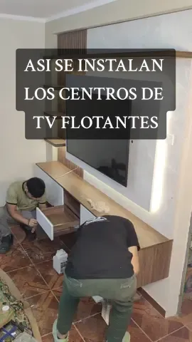 Siempre nos preguntan cómo instalamos los centros de TV flotantes, aquí te mostramos el paso a paso en una sola toma #refimac #centrotv #lima #instalacion #viral #peru #foryou 
