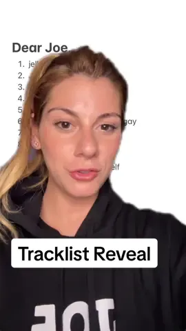 Dear Joe, 6/28. Here’s the track list.                                                                 📝                                                  #album #fyppp #Joe