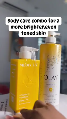 Looking for the best body combo you ll love  ,then try this 😍😍 Love the bright and radiance skin olay body wash gives to the skin  Medix 5.5 vit c and turmeric body lotion not only brightens the skin,it also firms up the skin giving you a radiant even toned skin. All products are available for purchase  Dm /whatsapp 07035516451 #phskintok #skincare #phskincareproducts #portharcourttiktoker 